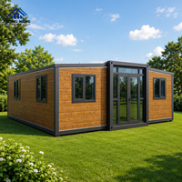 Maison conteneur extensible certifiée aux normes australiennes AS/NZS, 2 chambres, maison préfabriquée modulaire en acier pour la vie en plein air