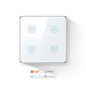 Première sortie mondiale : Interrupteur intelligent Tuya WIFI avec réglage de la <span class=keywords><strong>couleur</strong></span> de l'éclairage d'ambiance, interrupteurs muraux tactiles Zigbee, statistiques d'électricité - Product Image 6
