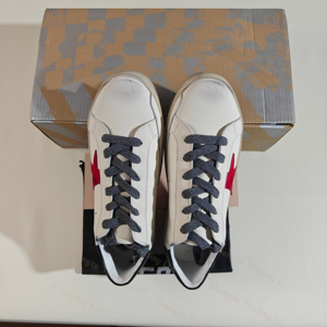 Chaussures de sport plates unisexes rétro GGBD de haute qualité en cuir véritable avec étoile à cinq branches, confortables, pour le printemps, l'automne et l'hiver, vente directe d'usine - Product Image 4