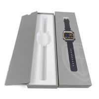 Boîtes et étuis à montres personnalisés avec impression sur mesure, boîte à montre en papier de luxe avec insert en mousse EVA et coton perlé