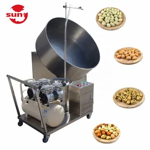 Máquina automática de revestimento de feijão e amendoim, máquina de revestimento para alimentos, venda direta da fábrica