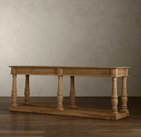 Table console de salon de style américain personnalisée Rhoohill, meubles vintage de style campagnard français, table d'entrée en chêne blanc