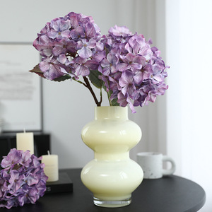 <b>Artificial</b> <b>Hydrangea</b> <b>Flowers</b> Purple Plastic Silk High Simulation Wedding Home Decorations - Product Image 1