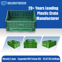 Caisse pliable ventilée en maille empilable et emboîtable, écologique, pour présentation en supermarché