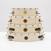 Wholesale 6-Inch Orff Percussion Instrument Tambourine Single-Row Jingles Tambourine Wooden Hand Drum Musical Toy