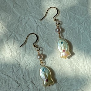 Nouvel ensemble collier et boucles d'oreilles en cuivre tendance 2026, perle baroque naturelle, pendentif petit poisson, cadeau sportif pour femme - Product Image 3