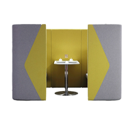 Cabine de réception pour espace commun, canapé multifonctionnel, tissu insonorisé, design moderne ISO900, pod de bureau, canapé à dossier haut avec écran