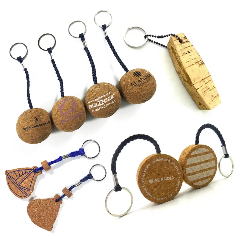 Porte-clés personnalisés flottant en liège, 35mm 50mm, 1 pièce, accessoire pour fabrication allemande, cadeau, laveros, fabrication de bijoux
