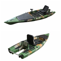 Kayak à pédales Vicking Deluxe avec siège confortable Stabilité de sécurité Kayak à moteur Skiff Garantie 3 ans Bateau en fibre de 10 pieds 3 ans