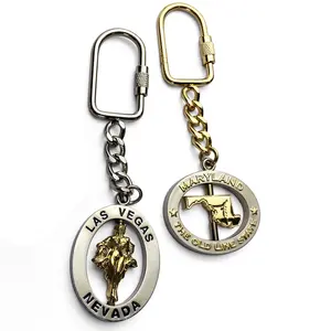 制作您自己的标志金属3D钥匙扣零件批发金属纪念品定制钥匙扣制造商在中国