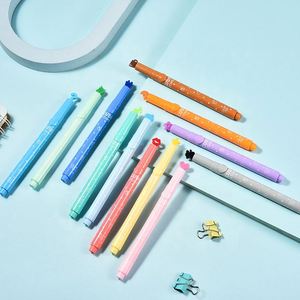 Juego de Marcadores Fluorescentes Mini de 12 Colores Pastel Naranja, Marcadores y Resaltadores con Cabeza de Sello, Venta al Por Mayor - Product Image 3