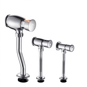 Válvula <span class=keywords><strong>de</strong></span> descarga manual <span class=keywords><strong>de</strong></span> latón cromado con botón pulsador y cierre automático temporizado para urinarios comerciales y baños públicos - Product Image 6