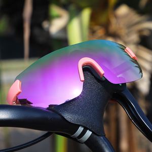 <b>Eyewear</b> Manufacturers Custom logo Polarized Sports Glasses Men pink Big Lens Pickleball Cycling Running Sunglasses - Product Image 2