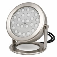 Projecteur de fontaine subaquatique haute luminosité IP68 en acier inoxydable 304 DMX512 pour la décoration extérieure de centres de villégiature, lacs et jardins