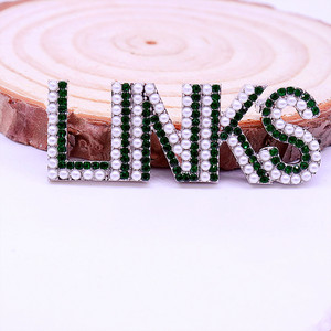 High Cost <strong>Performance</strong> the Links Incorporated Accent Green Stone and White Pearl Inlaid Lady Organization Jewelry Pin Brooch