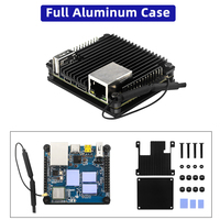 Orange Pi Zero 2 Placa de desarrollo 1GB RAM Allwinner H616 BT Wifi IR Receptor Caja de aluminio Fuente de alimentación Cable compatible con HDM