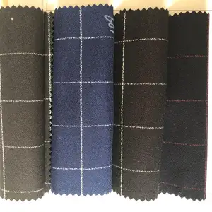 Überprüfen Design Polyester Viskose gemischt TR Spandex Suiting Stoff