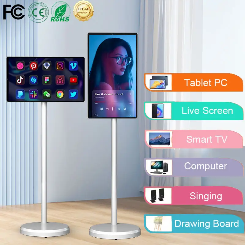 Factory wholesale 21.5 Inch Kids Gaming Monitor Touch Screen Smart TV Wifi Portable Televisiones Android Tablet PC