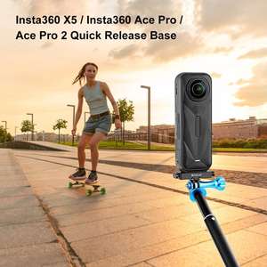 Soporte adaptador de base de liberación rápida de aluminio de aviación PULUZ al por mayor para Insta360 X5 / <span class=keywords><strong>Ace</strong></span> Pro / Pro 2 - Product Image 2