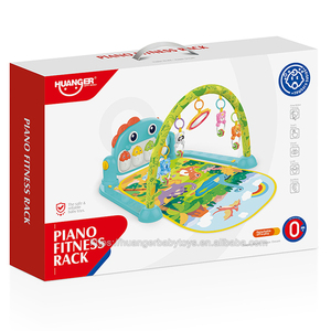 Huanger dinosaurio bebé juego Mat música bebé juego Mat gimnasio Fitness Rack bebé gimnasios y tapetes con colgante Ratt - Product Image 6