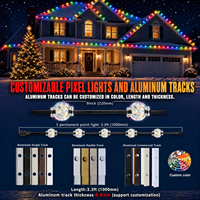 Luces Navideñas Permanentes para Exteriores de 30 mm, 200 pies, 400 pies, 500 pies, con Controlador Inteligente por Aplicación, Luces LED RGBIC de 12 V, 24 V, 36 V