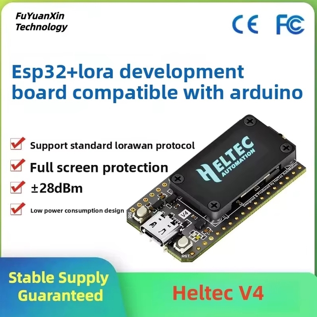 ZYSY Meshtastic Heltec V4 LoRa32 Dev Board OLED Solar Powered GPS ESP SX1262 WiFi BLE Low Power With Big Antenna for IoT