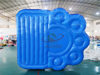 Équipement d'amusement aquatique gonflable personnalisé Bateau plate-forme d'île flottante gonflable multijoueur