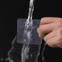 Pads adhésifs acryliques double face personnalisés, carrés, résistants, lavables, à base de gel, transparents, imperméables, en PET, nano-adhésifs pour carton