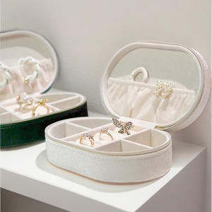 Custom <b>Mini</b> Leather Jewelry Box Travel Organizer with Logo Storage Gift for Friends and Family Wedding Favor Velvet Jewelry - Product Image 3