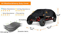 Housse de carrosserie Oxford UTV noire imperméable avec protection UV Nouvelle housse de VTT pour pièces et accessoires