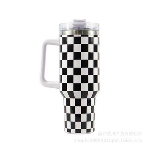 Stanley 40oz Checkerboard Tumbler With Straw Travel <b>Mug</b> Insulated Stainless Steel <b>Large</b> Capacity Drop Proof - Product Image 5
