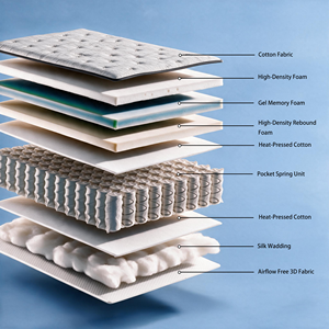 Matelas à ressorts ensachés moderne double 10 pouces avec isolation des mouvements et ressorts de soutien pour chambre à coucher et mobilier de maison - Product Image 5
