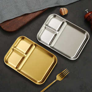 Bandeja para Aperitivos de Acero Inoxidable 304 con Logotipo Personalizado, Apta para Alimentos, Duradera, para Barbacoa, Plato Dividido para Salsas, Plato para Servir en Restaurantes - Product Image 6