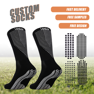 Muestra gratis bajo MOQ alta calidad hombres personalizado antideslizante agarre fútbol calcetín deporte Atlético equipo calcetines personalizado antideslizante fútbol calcetín - Product Image 1