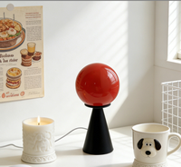 Lámpara de Mesa LED Eléctrica Vintage Multicolor, Moderna y Ecológica, para Dormitorio, Mesita de Noche, Luz Nocturna Acogedora, Estilo INS para el Hogar