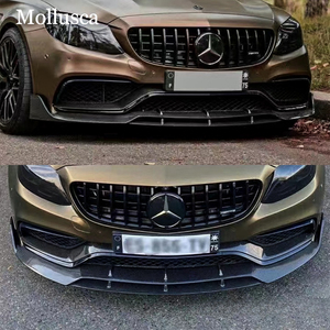 Kit d'accessoires de lèvre avant en fibre de carbone style 4DR pour Mercedes Classe C W205 2015-2021 - Product Image 2