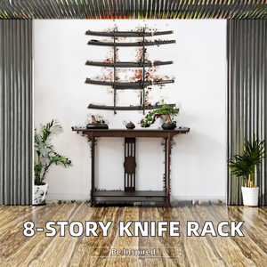 Organisateur d'affichage mural en bois de 8 étages pour <span class=keywords><strong>Katana</strong></span> Sword Flute Fishing Rod Wall Storage - Product Image 6