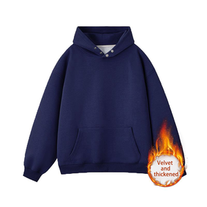 Bán Buôn 420 Gram <span class=keywords><strong>Emboss</strong></span> Hoodi Biểu Tượng Tùy Chỉnh Thời Trang Phố Lỏng Bông Cao Cấp Unisex Người Đàn Ông Heavyweight 3D Dập Nổi Áo Trùm Nón - Product Image 4