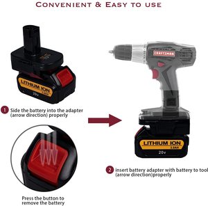 Adaptateur <span class=keywords><strong>de</strong></span> <span class=keywords><strong>batterie</strong></span> Urun <span class=keywords><strong>Chargeur</strong></span> USB DM18GL Convertisseur pour <span class=keywords><strong>Dewalt</strong></span> pour Milwaukee 18v <span class=keywords><strong>Batterie</strong></span> Li-ion Fonctionne pour Craftsman 19.2V Outil - Product Image 6