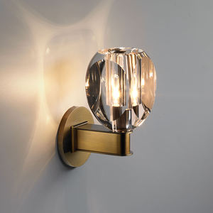 Jonathan โคมไฟคริสตัลประดับผนังทองเหลือง, ดีไซน์ใหม่โคมไฟคริสตัลสไตล์โมเดิร์นสำหรับห้องรับประทานอาหาร - Product Image 6