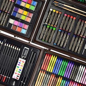ชุดวาดภาพระบายสีสำหรับเด็ก 143 ชิ้น พร้อมกล่องไม้สุดหรู สำหรับขายส่ง - Product Image 4