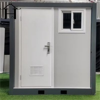 Cabine de toilette préfabriquée respirante, portable, modulaire, pour extérieur, structure en acier étanche, installation facile, prix usine
