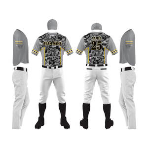 Bajo MOQ Ropa deportiva Uniforme de béisbol cómodo Tamaño personalizado Ropa juvenil Uniforme de béisbol en color sólido - Product Image 1