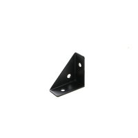 Petit support d'étagère d'angle à angle droit en triangle en métal noir et blanc pour cuisine et salle à manger bureau en bois lit et bord d'armoire