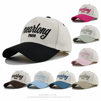 Gorra de Golf de Nuevo Diseño con Logotipo Cursivo en Panel Liso, Colores de Moda, Estilo Boutique, Ajustable, Bordada, para Ocio