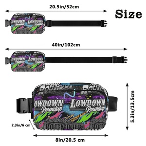 Riñonera Deportiva de Nailon Impermeable con Logotipo Personalizado, Unisex, para Hombre y Mujer, Bolsa de Cintura, Bolso Bandolera - Product Image 3