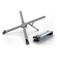 Support pliable pour ordinateur portable, design en aluminium de type X, support de refroidissement réglable, support portable pour tablette de 10 à 15,6 pouces, nouveau