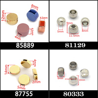 Accessoires métalliques pour vêtements, embout de cordon rond en métal doré sur mesure pour maillots de bain bikini