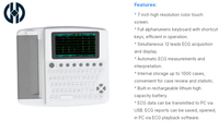 Moniteur ECG portable intelligent sur chariot à 12 canaux, avec anneau en H, certifié CE Classe II