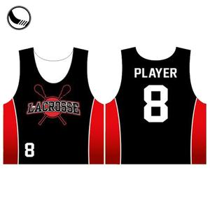 Maillots de lacrosse personnalisés par sublimation BETHERIVAL pour l'université, uniformes 100% polyester à séchage rapide, col en V - Product Image 1